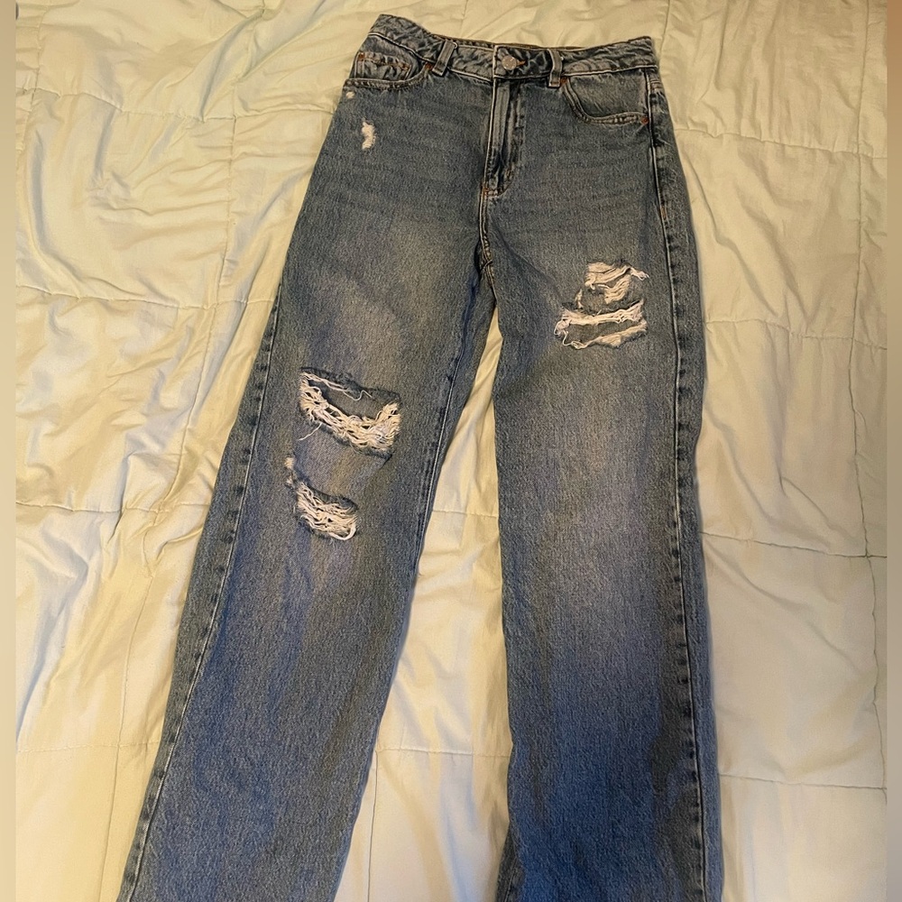Garage High Rise Jambe Wide Leg Jeans
